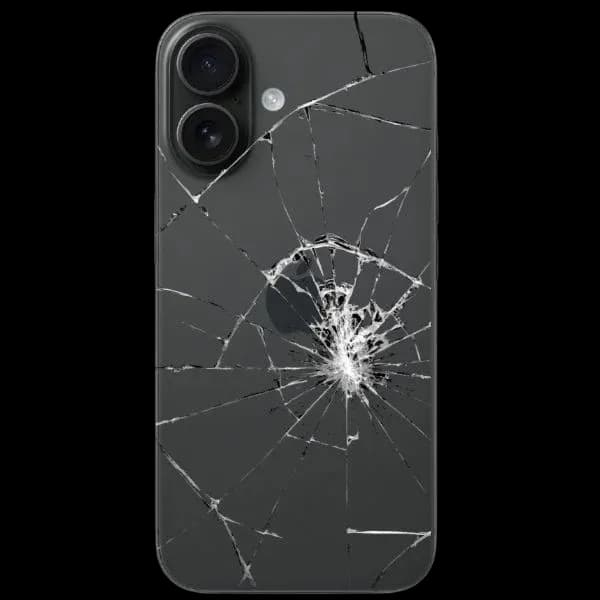 iPhone with a cracked back glass