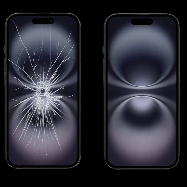 Cracked phone screen