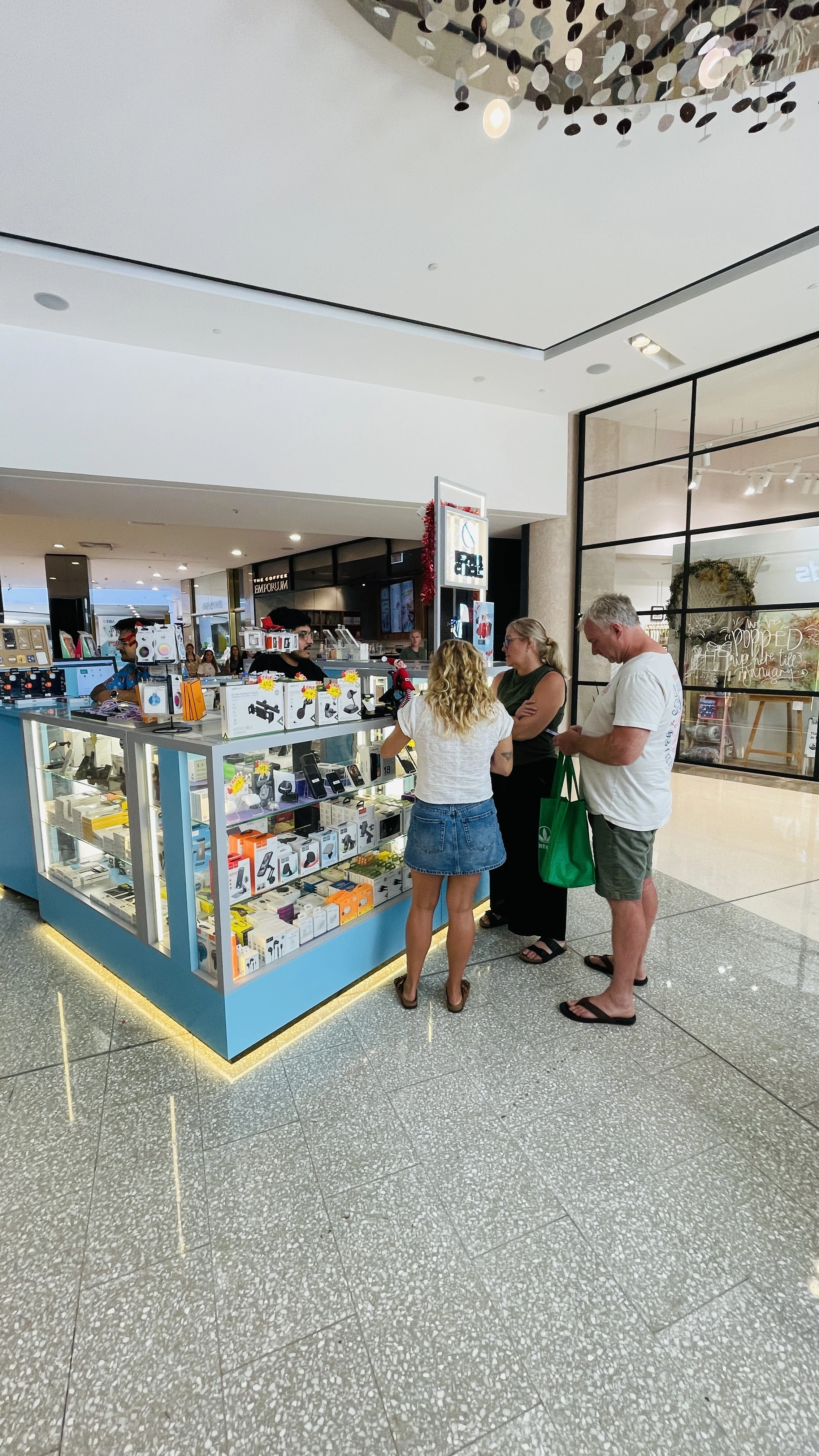 Store interior and service counter